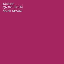 #A3245F - Night Shadz Color Image
